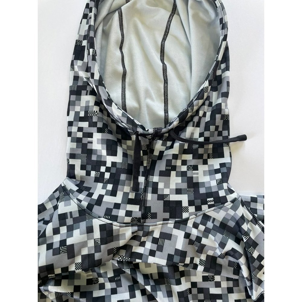 Nike Pro Hyperwarm Dri-Fit Hoodie Womens Large Pixel Gray Black - Picture 9 of 10